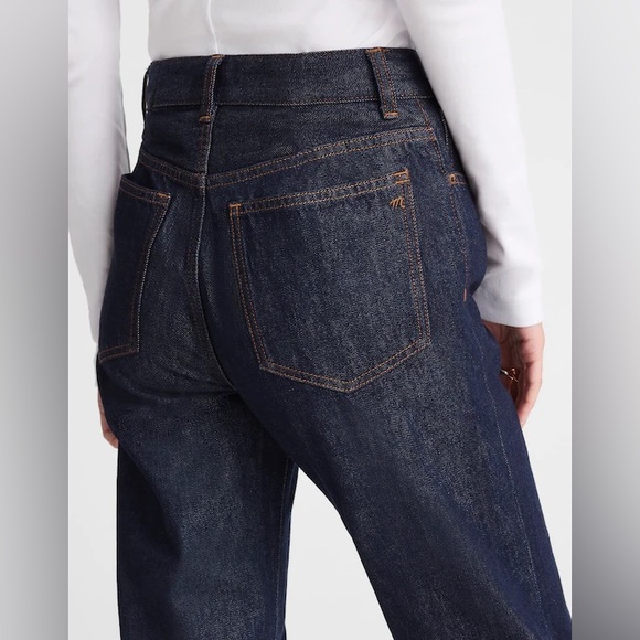 Madewell The Tall Longline Straight Jean in Rinse Wash Size 29 Tall - Picture 5 of 12